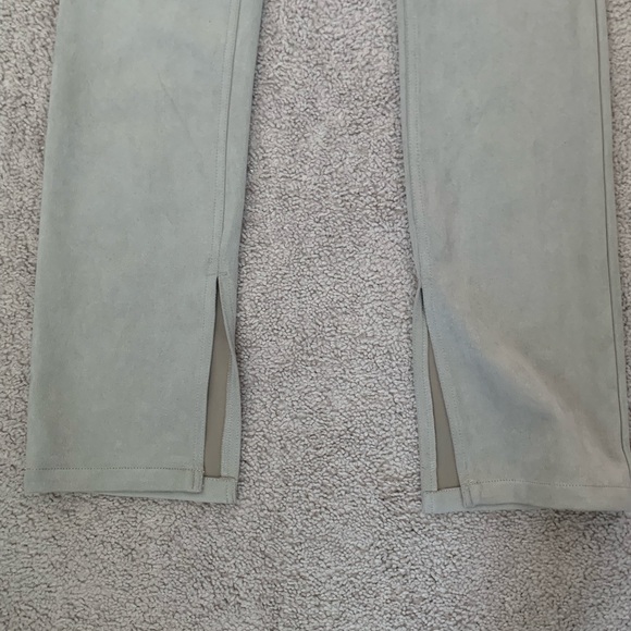 Zara faux suede slim flare straight leg pants size‎ 0 - Picture 3 of 8